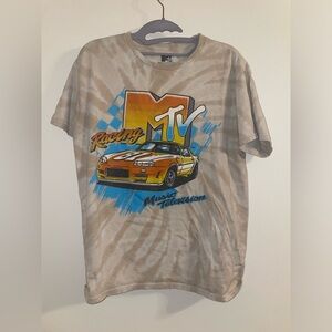 MTV Racing Tee - Beige Tie Dye